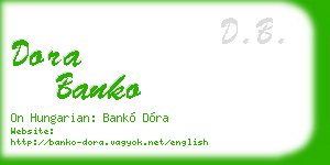 dora banko business card