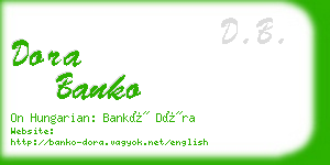 dora banko business card